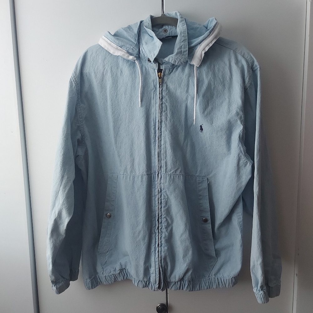 Rare Vintage 90s Ralph Lauren Loose Fit Hooded Denim Jacket